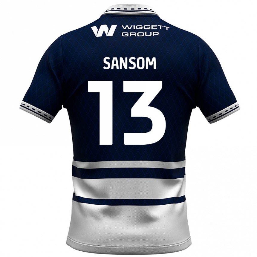 Kids Football Chloe Sansom #13 Navy Blue White Home Jersey 2024/25 T-Shirt