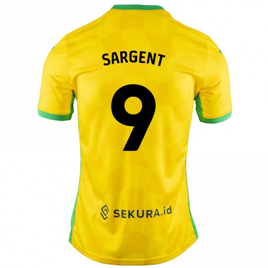 Kids Football Josh Sargent #9 Yellow Green Home Jersey 2024/25 T-Shirt