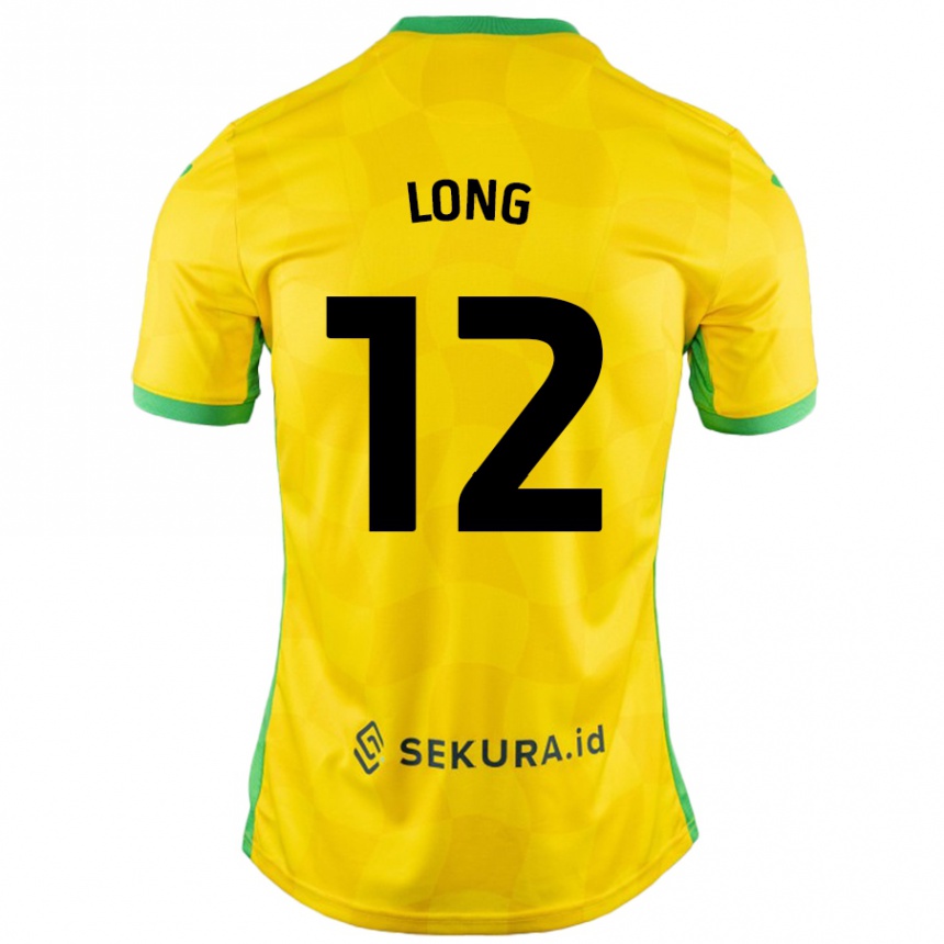 Kids Football George Long #12 Yellow Green Home Jersey 2024/25 T-Shirt