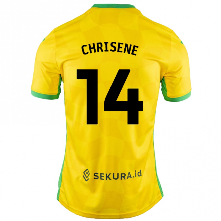 Kids Football Ben Chrisene #14 Yellow Green Home Jersey 2024/25 T-Shirt