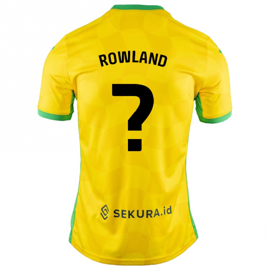 Kids Football Sonny Rowland #0 Yellow Green Home Jersey 2024/25 T-Shirt