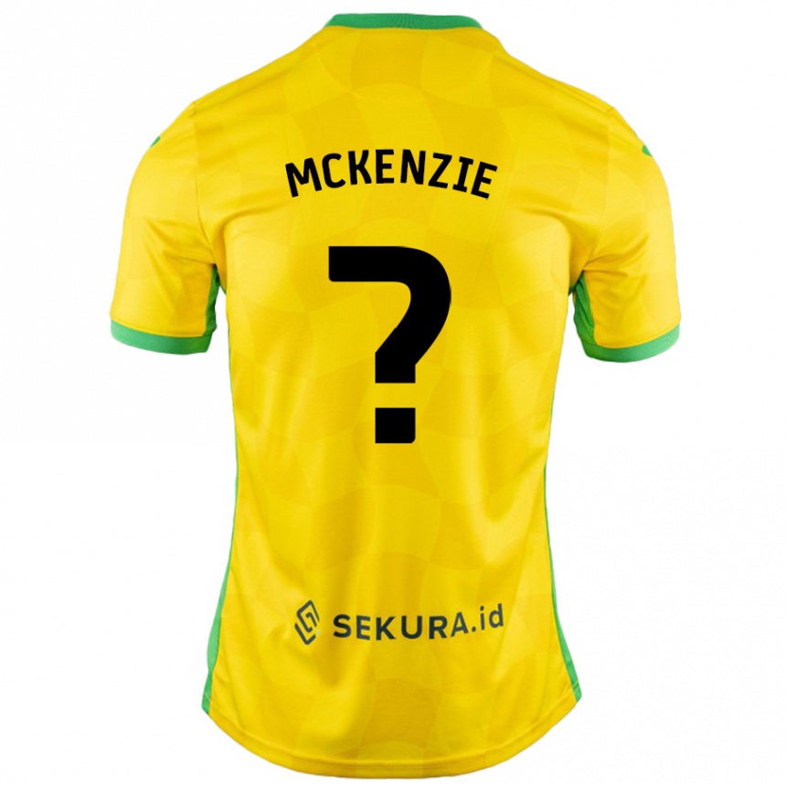 Kids Football Mason Mckenzie #0 Yellow Green Home Jersey 2024/25 T-Shirt