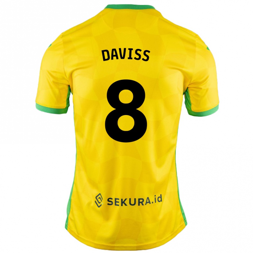 Kids Football Millie Daviss #8 Yellow Green Home Jersey 2024/25 T-Shirt