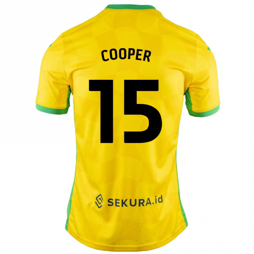 Kids Football Naomi Cooper #15 Yellow Green Home Jersey 2024/25 T-Shirt