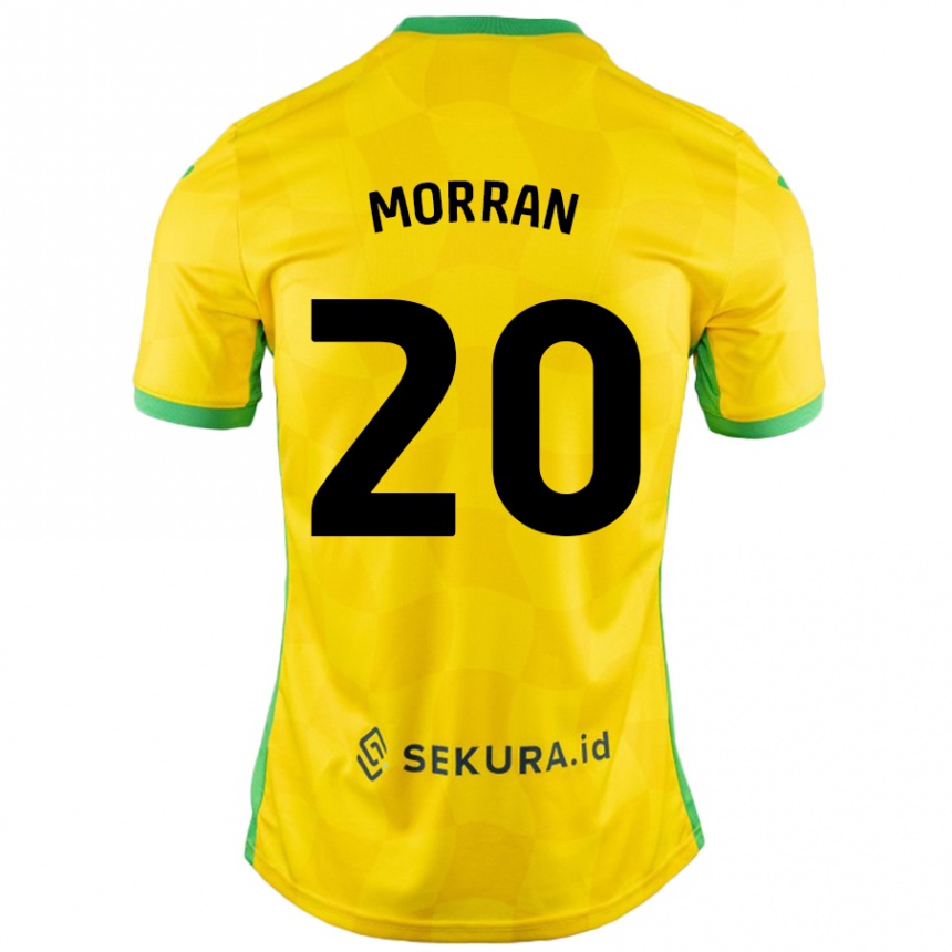 Kids Football Eloise Morran #20 Yellow Green Home Jersey 2024/25 T-Shirt