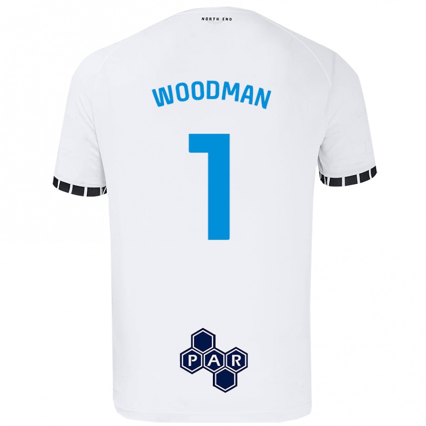 Kids Football Freddie Woodman #1 White Home Jersey 2024/25 T-Shirt