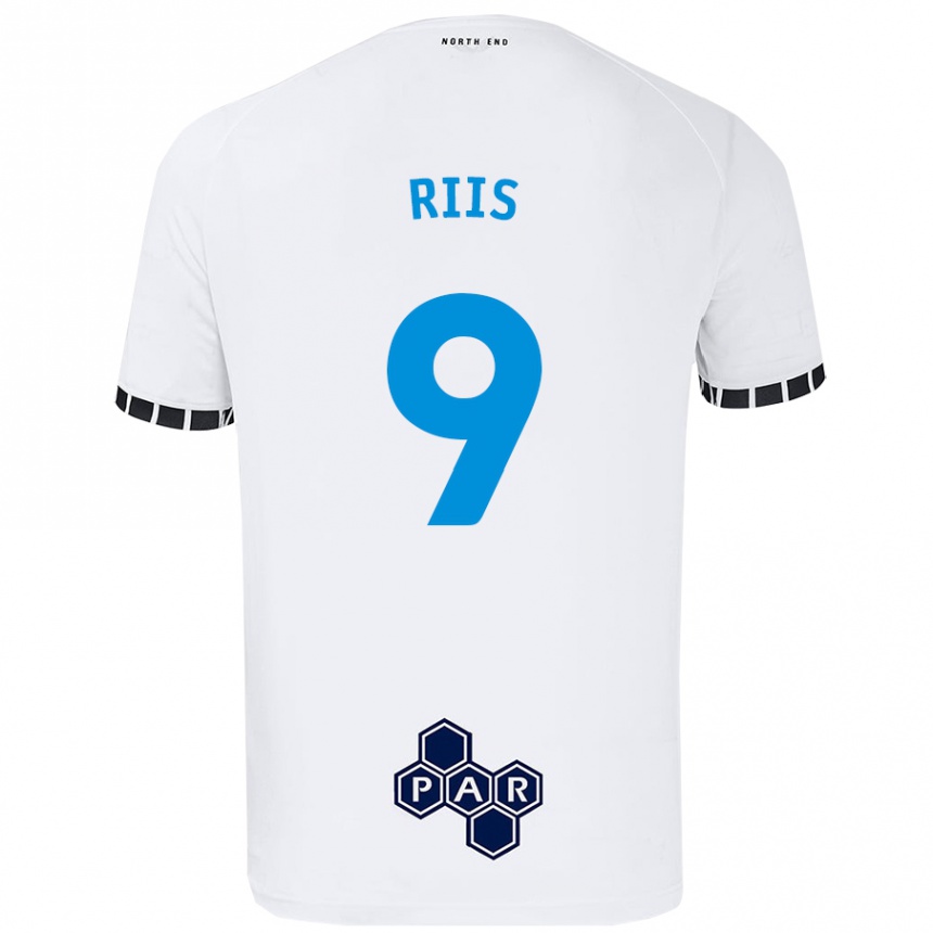 Kids Football Emil Riis #9 White Home Jersey 2024/25 T-Shirt