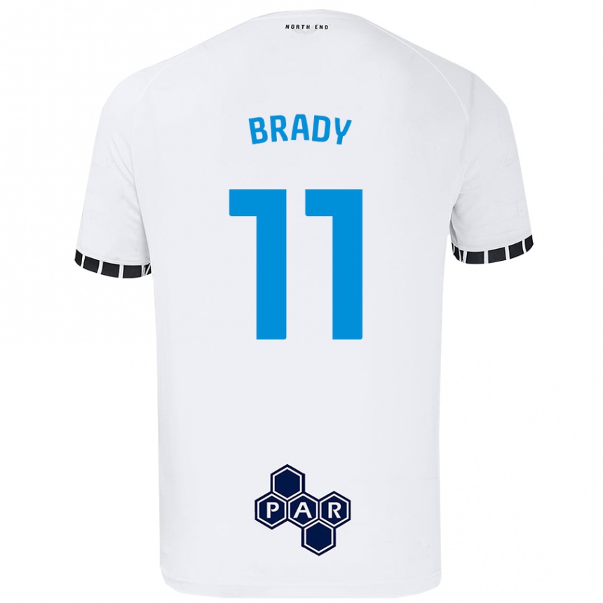 Kids Football Robbie Brady #11 White Home Jersey 2024/25 T-Shirt