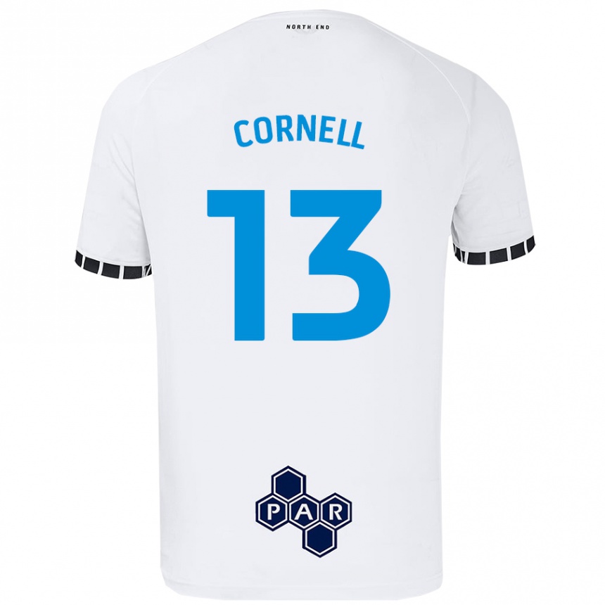 Kids Football David Cornell #13 White Home Jersey 2024/25 T-Shirt