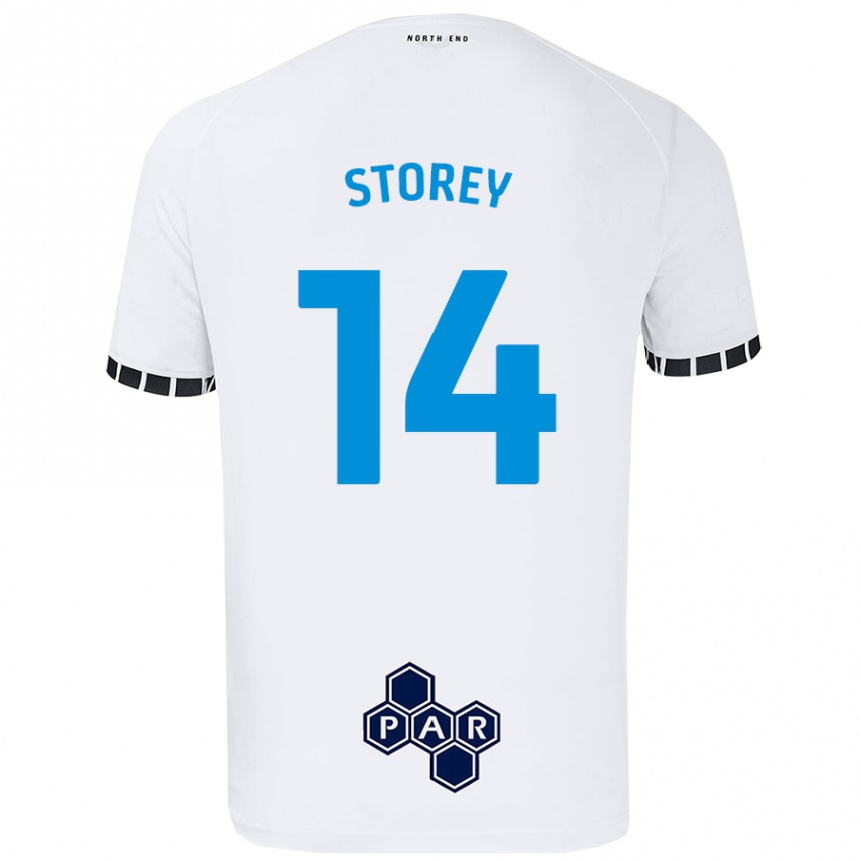 Kids Football Jordan Storey #14 White Home Jersey 2024/25 T-Shirt