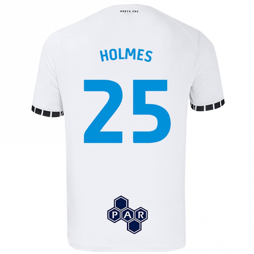 Kids Football Duane Holmes #25 White Home Jersey 2024/25 T-Shirt