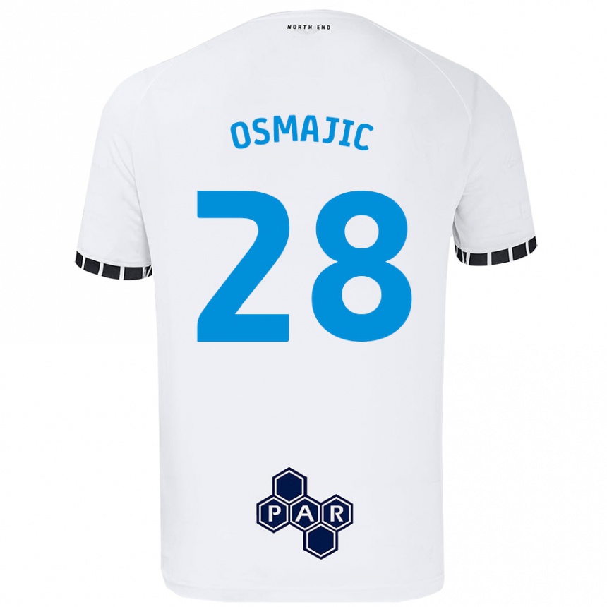 Kids Football Milutin Osmajic #28 White Home Jersey 2024/25 T-Shirt