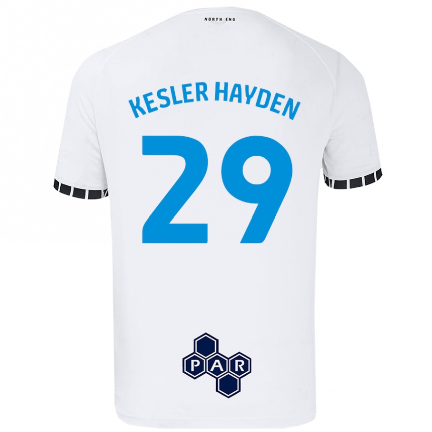 Kids Football Kaine Kesler-Hayden #29 White Home Jersey 2024/25 T-Shirt