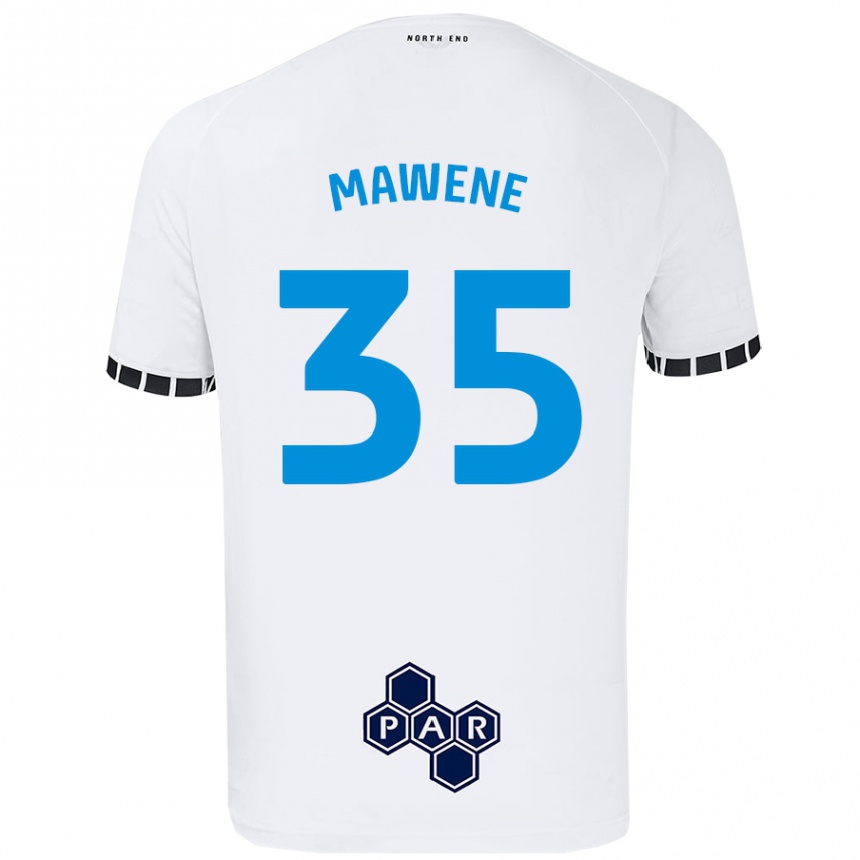 Kids Football Noah Mawene #35 White Home Jersey 2024/25 T-Shirt