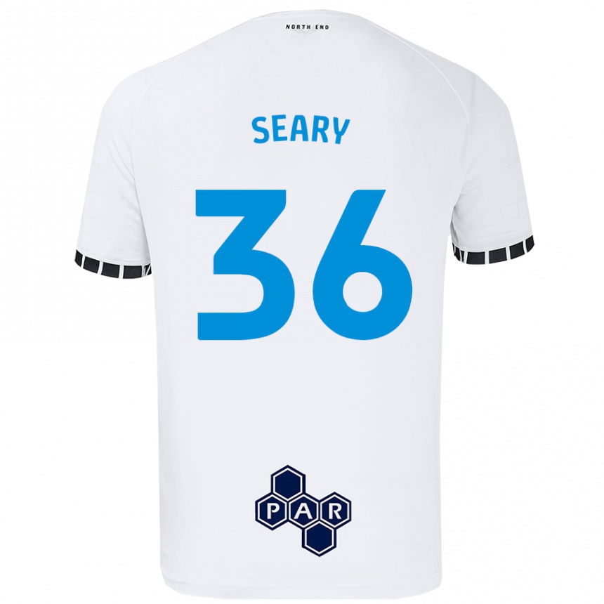 Kids Football Josh Seary #36 White Home Jersey 2024/25 T-Shirt