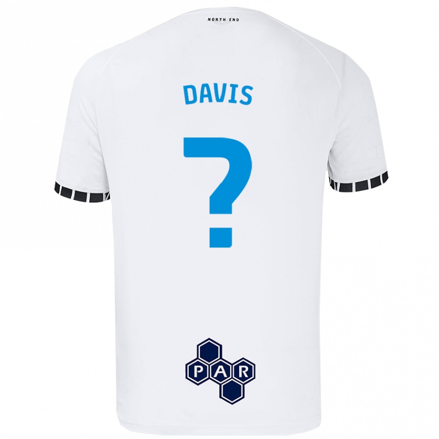 Kids Football Tommy Davis #0 White Home Jersey 2024/25 T-Shirt