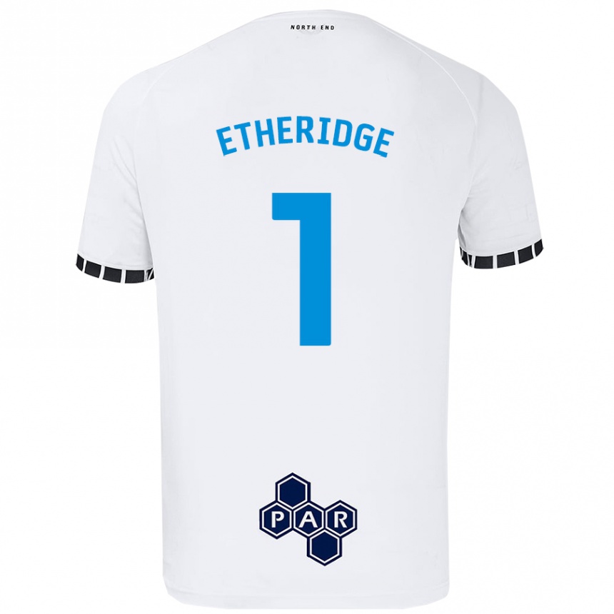 Kids Football Ellie Etheridge #1 White Home Jersey 2024/25 T-Shirt