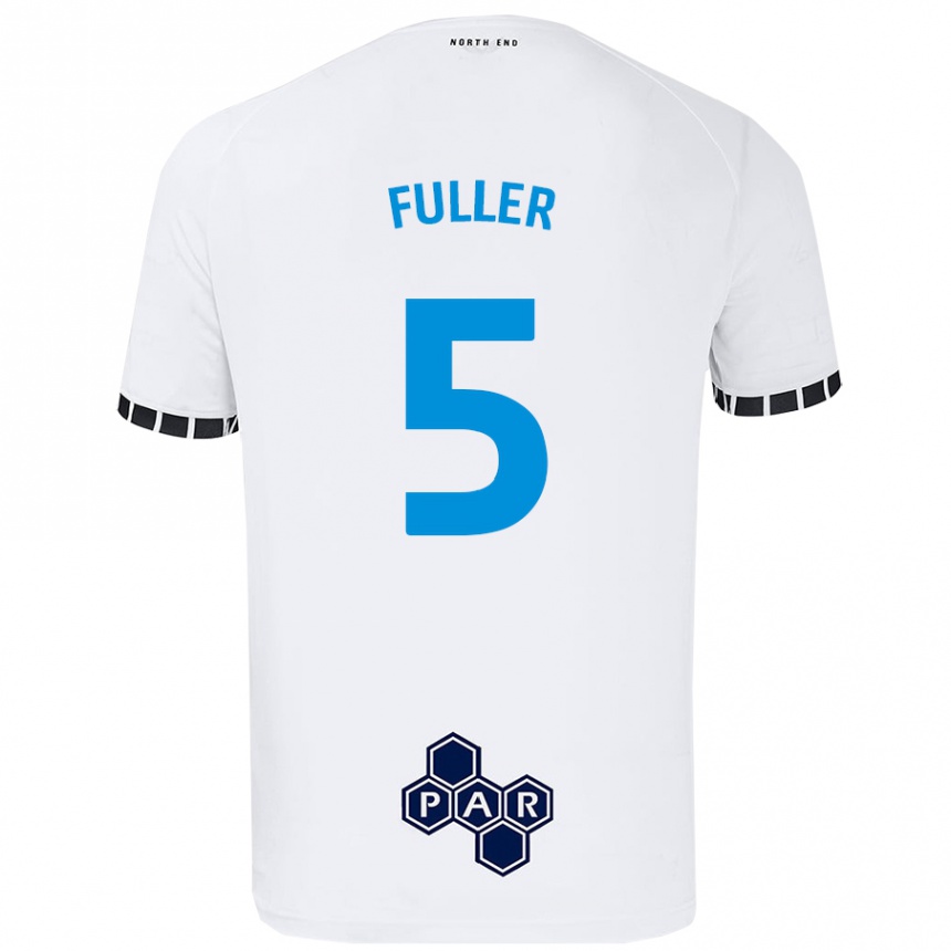 Kids Football Olivia Fuller #5 White Home Jersey 2024/25 T-Shirt