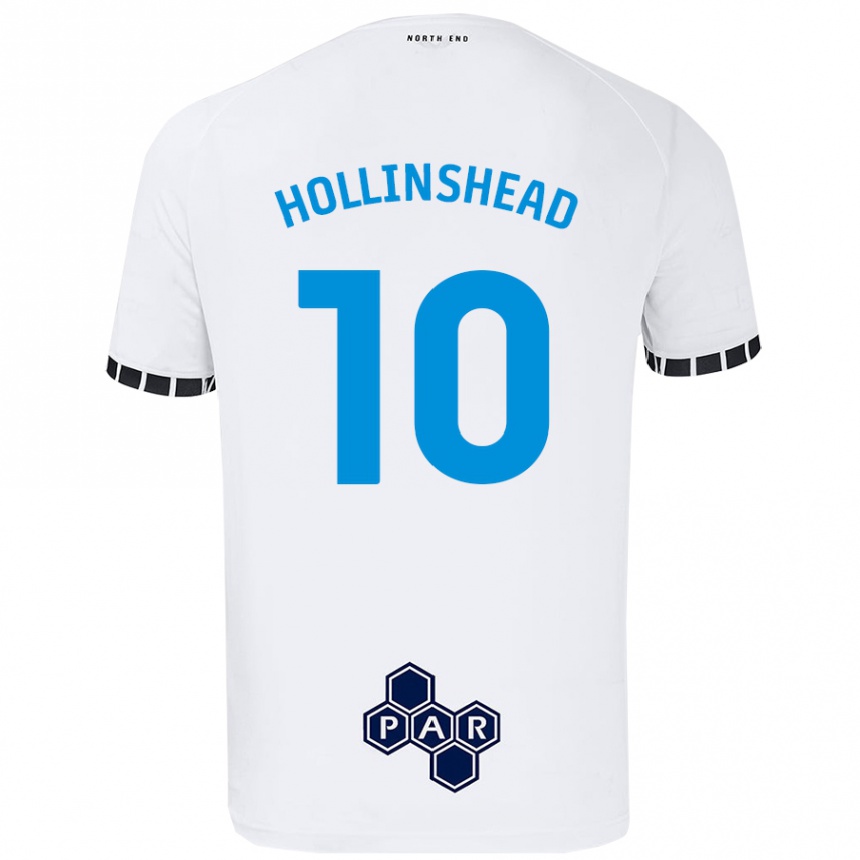 Kids Football Emily Hollinshead #10 White Home Jersey 2024/25 T-Shirt