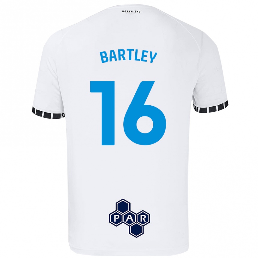 Kids Football Melanie Bartley #16 White Home Jersey 2024/25 T-Shirt