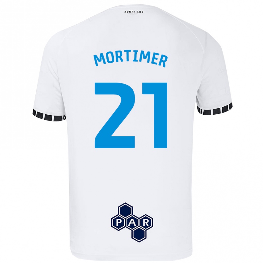 Kids Football Jodie Mortimer #21 White Home Jersey 2024/25 T-Shirt