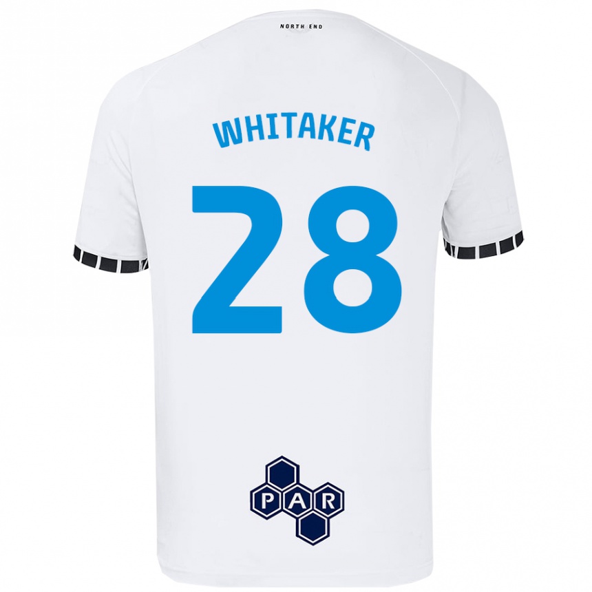 Kids Football Eve Whitaker #28 White Home Jersey 2024/25 T-Shirt