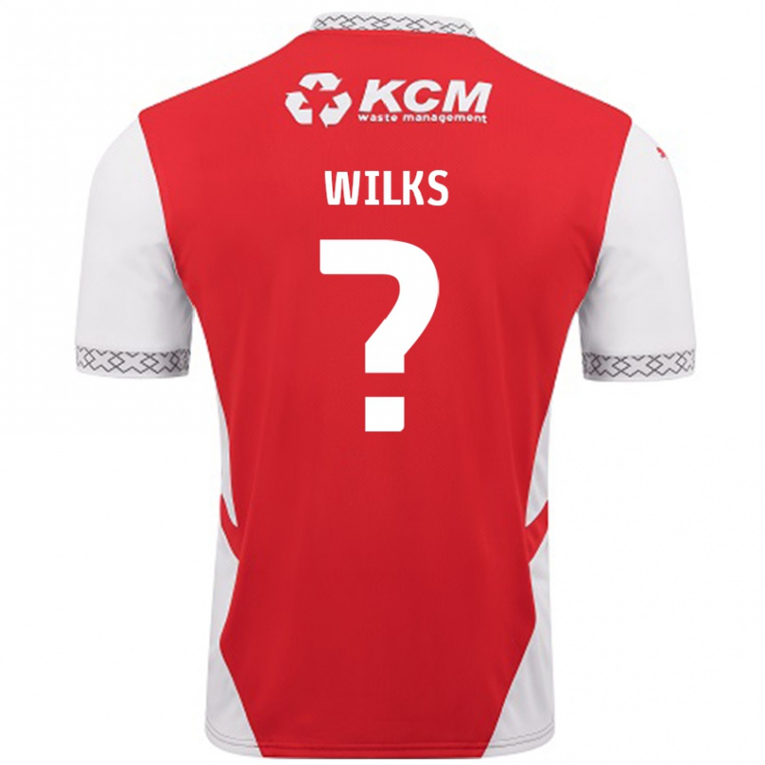 Kids Football Mallik Wilks #0 Red White Home Jersey 2024/25 T-Shirt