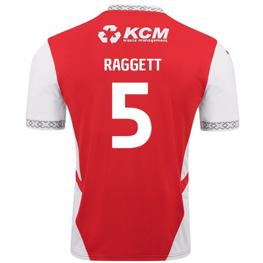 Kids Football Sean Raggett #5 Red White Home Jersey 2024/25 T-Shirt