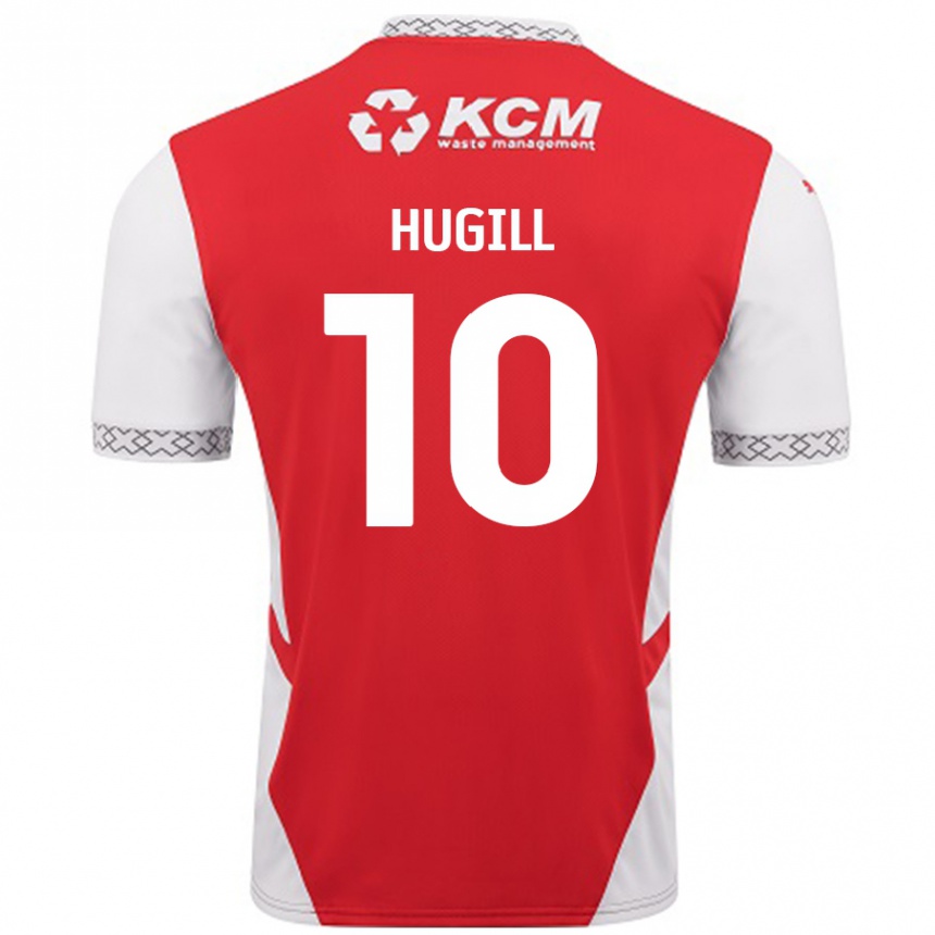 Kids Football Jordan Hugill #10 Red White Home Jersey 2024/25 T-Shirt