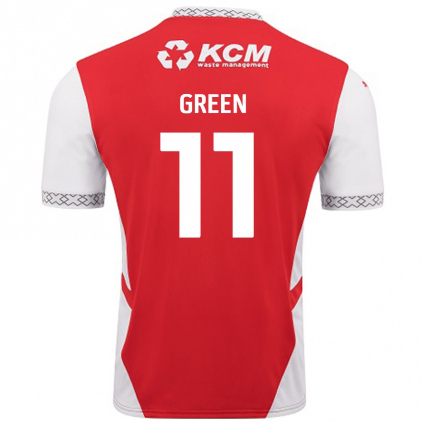 Kids Football Andre Green #11 Red White Home Jersey 2024/25 T-Shirt