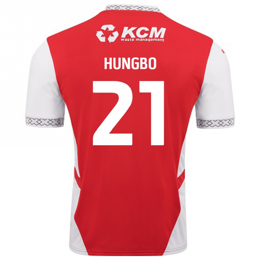 Kids Football Joseph Hungbo #21 Red White Home Jersey 2024/25 T-Shirt