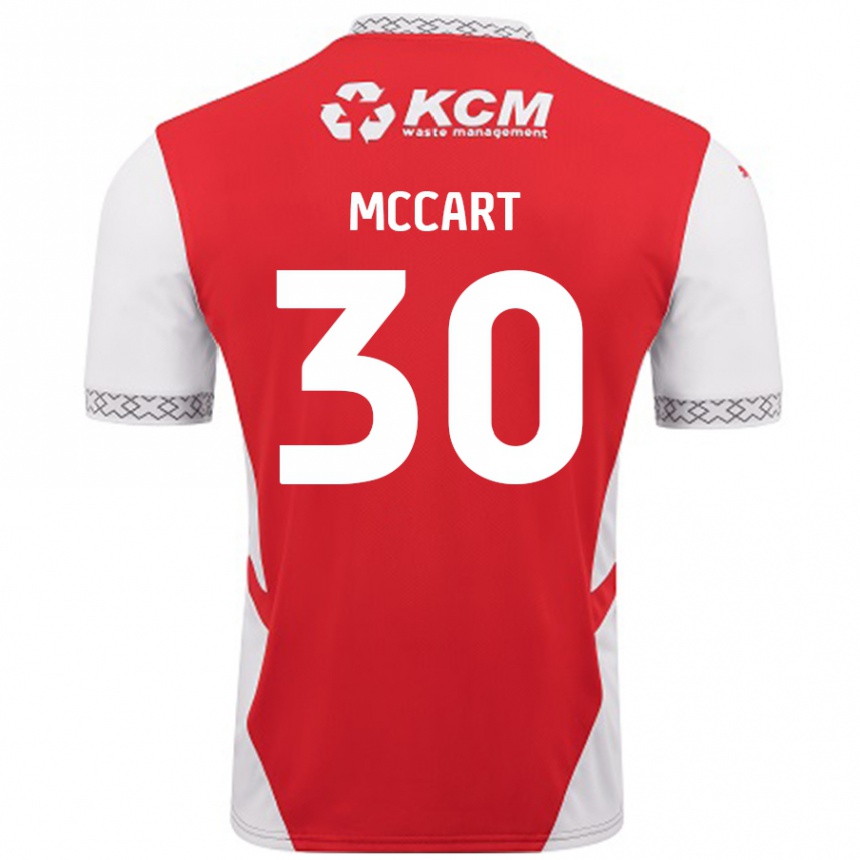 Kids Football Jamie Mccart #30 Red White Home Jersey 2024/25 T-Shirt