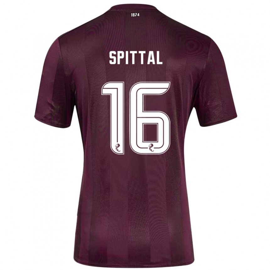 Kids Football Blair Spittal #16 Burgundy Home Jersey 2024/25 T-Shirt