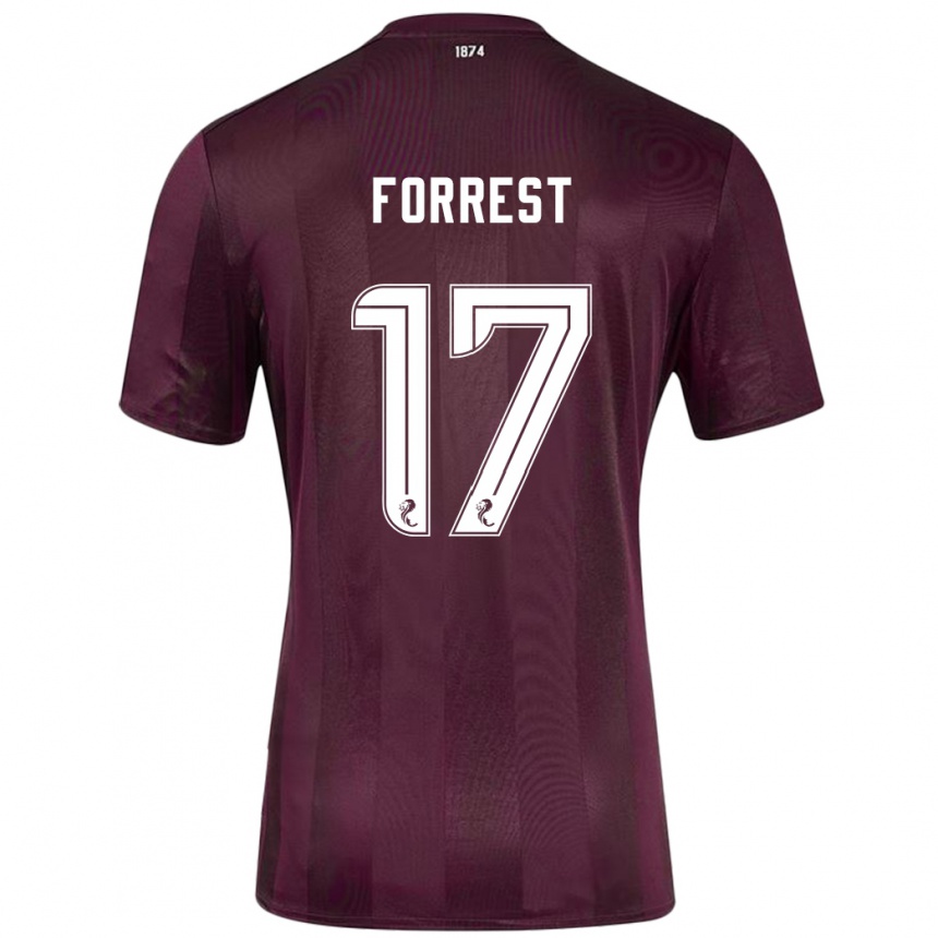 Kids Football Alan Forrest #17 Burgundy Home Jersey 2024/25 T-Shirt