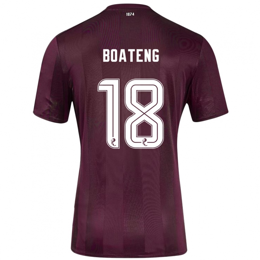 Kids Football Malachi Boateng #18 Burgundy Home Jersey 2024/25 T-Shirt