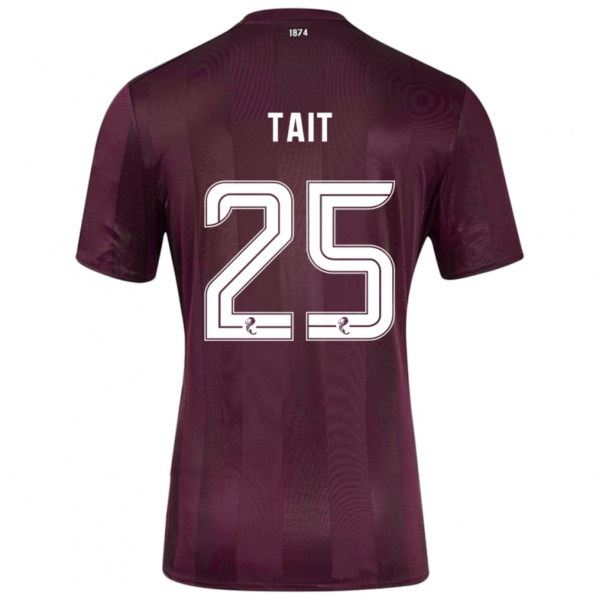 Kids Football Macaulay Tait #25 Burgundy Home Jersey 2024/25 T-Shirt