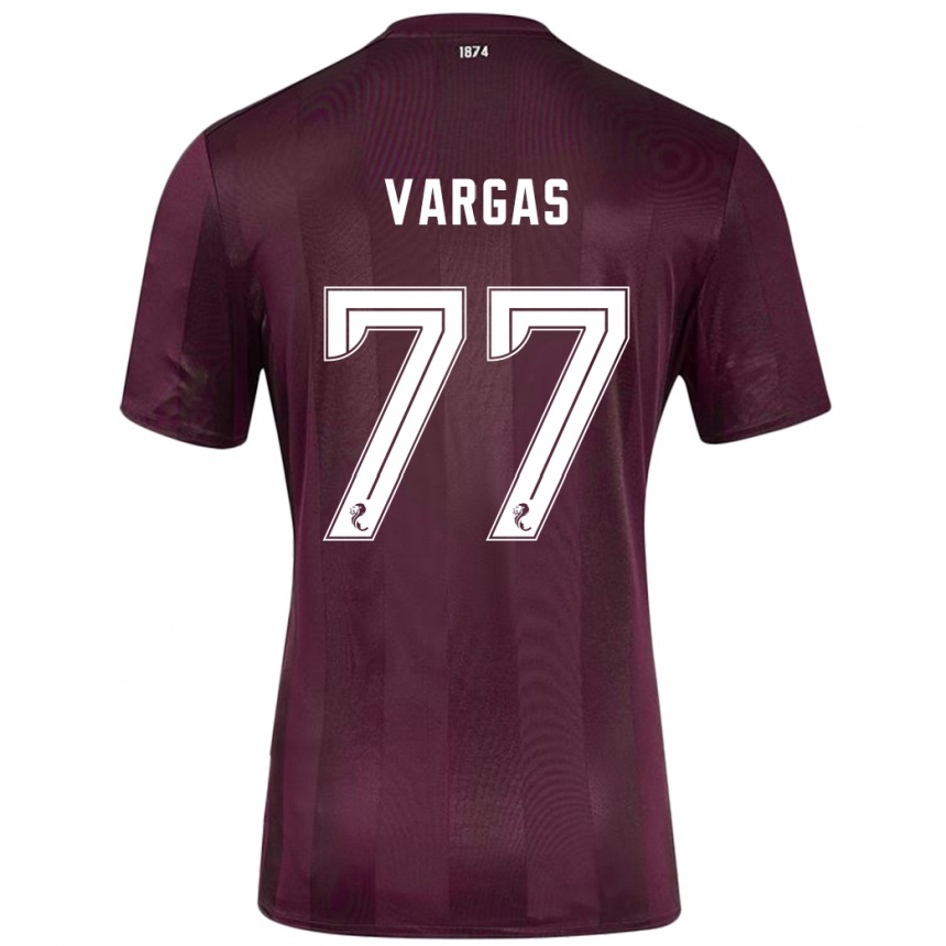 Kids Football Kenneth Vargas #77 Burgundy Home Jersey 2024/25 T-Shirt