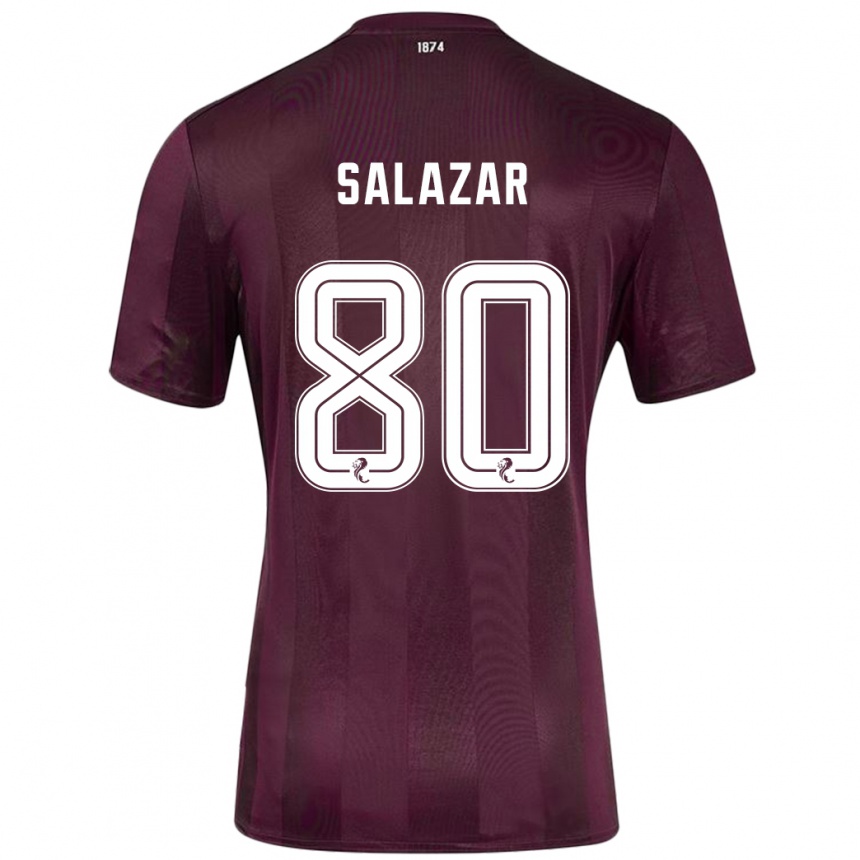 Kids Football Andrés Salazar #80 Burgundy Home Jersey 2024/25 T-Shirt