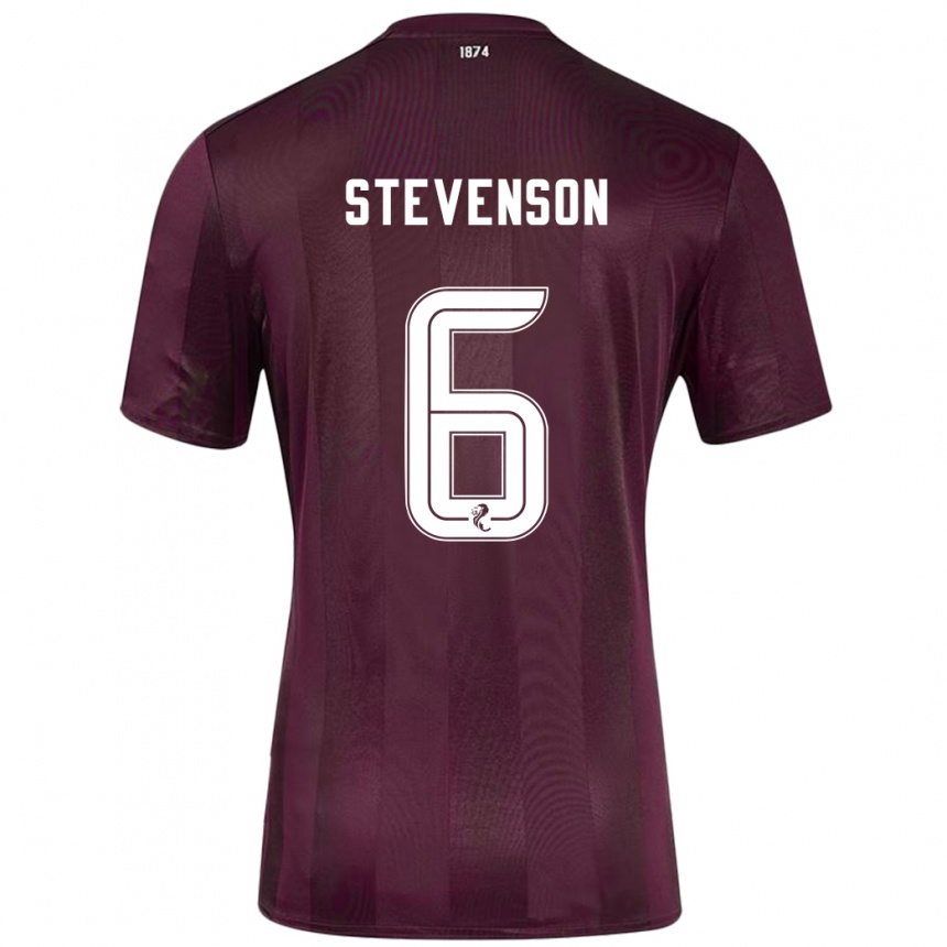 Kids Football Gus Stevenson #6 Burgundy Home Jersey 2024/25 T-Shirt