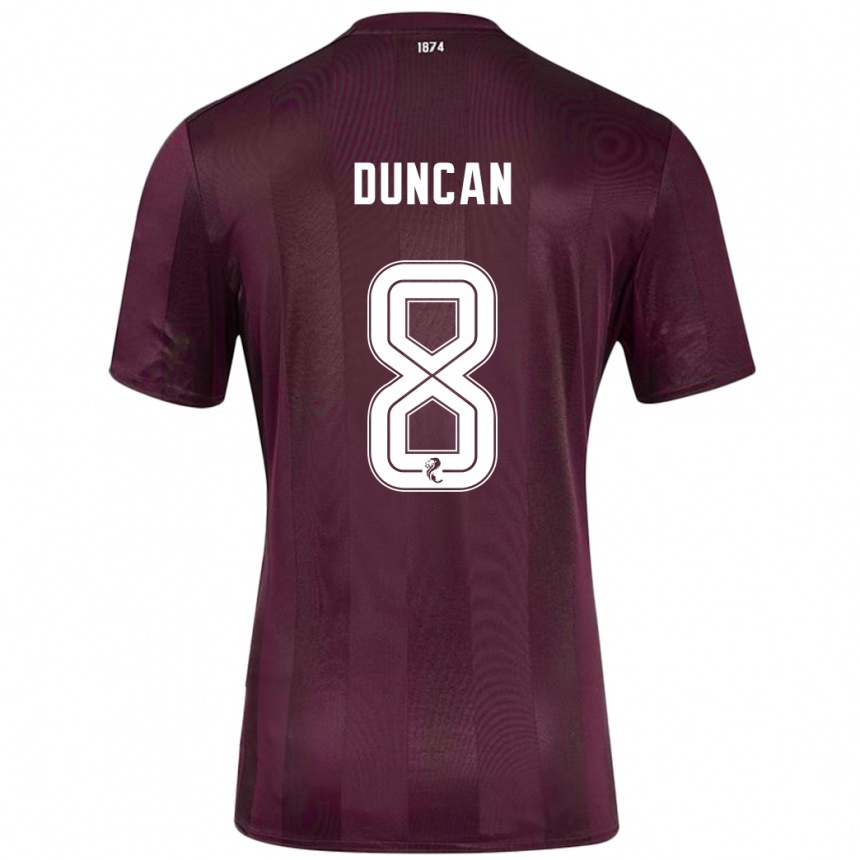 Kids Football Ryan Duncan #8 Burgundy Home Jersey 2024/25 T-Shirt