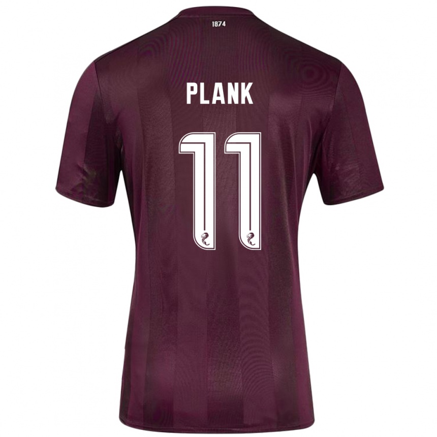 Kids Football Dom Plank #11 Burgundy Home Jersey 2024/25 T-Shirt