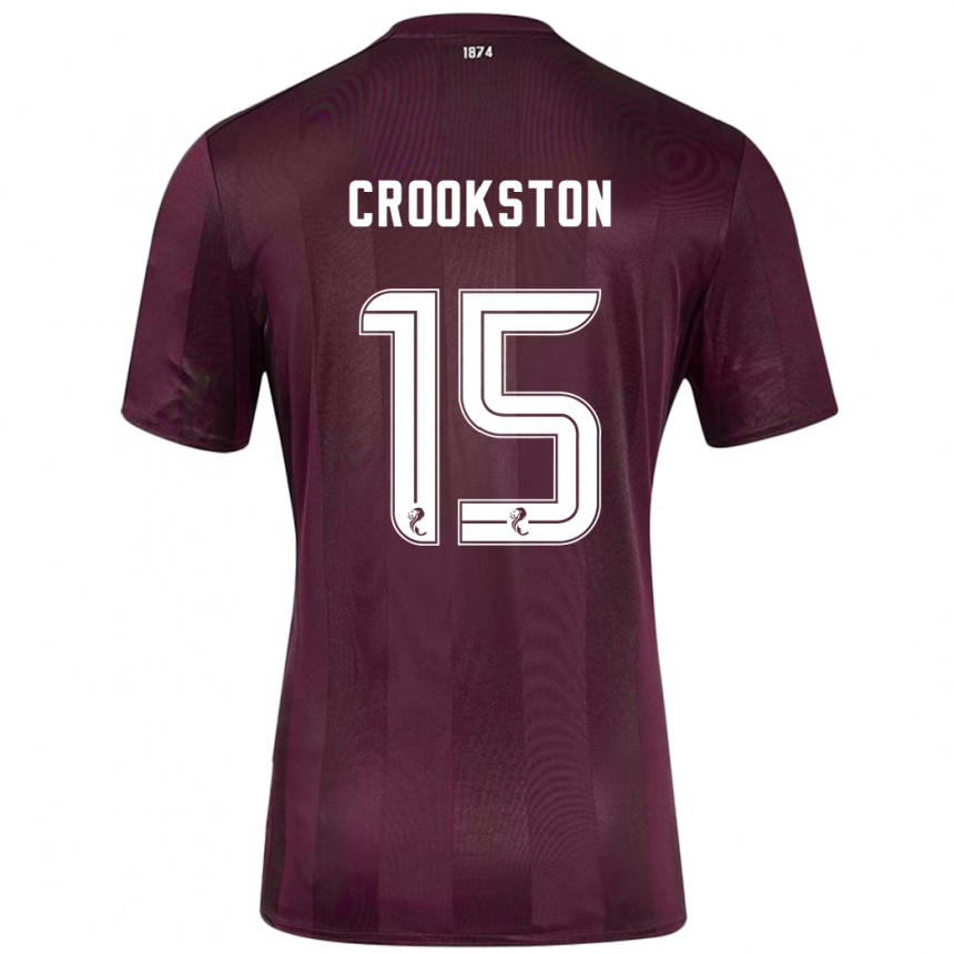 Kids Football Gregor Crookston #15 Burgundy Home Jersey 2024/25 T-Shirt