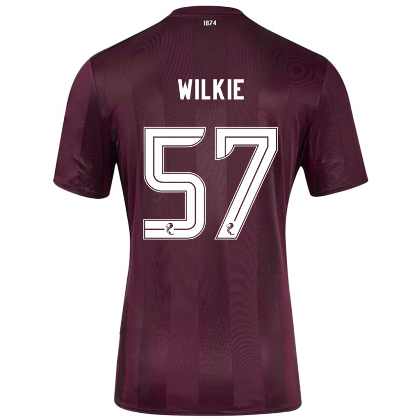 Kids Football Coupar Wilkie #57 Burgundy Home Jersey 2024/25 T-Shirt