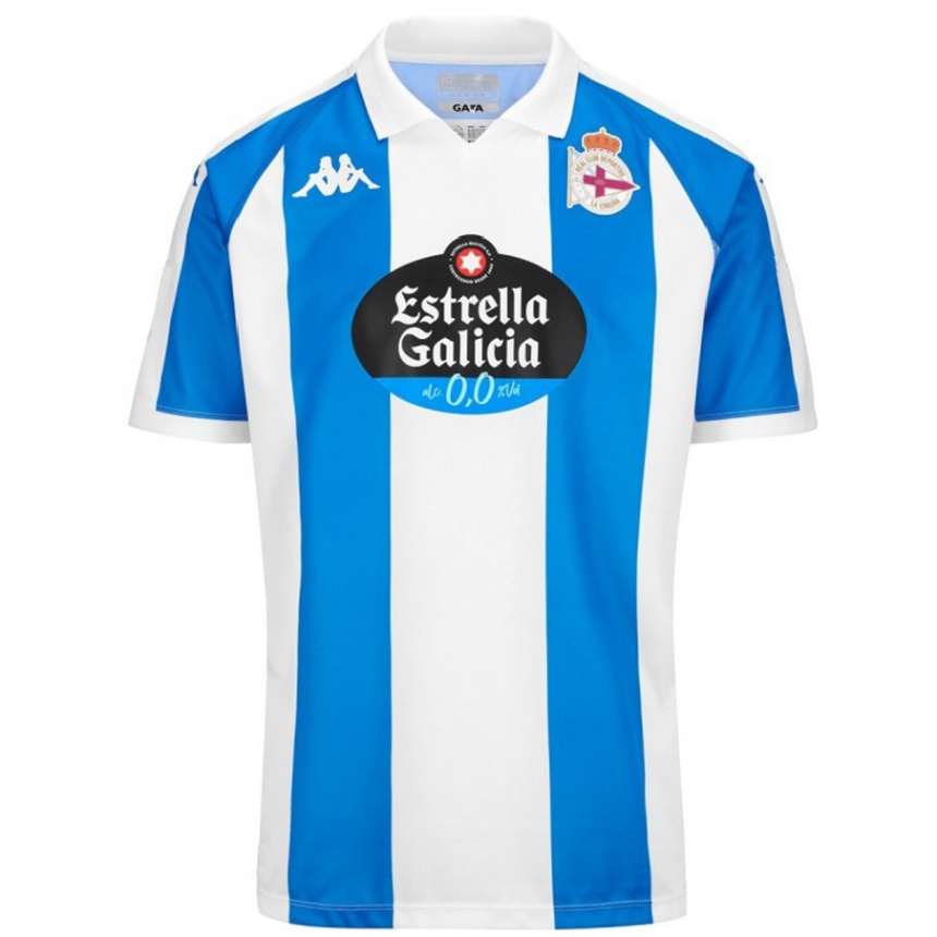 Kids Football Darío Germil #0 Blue White Home Jersey 2024/25 T-Shirt