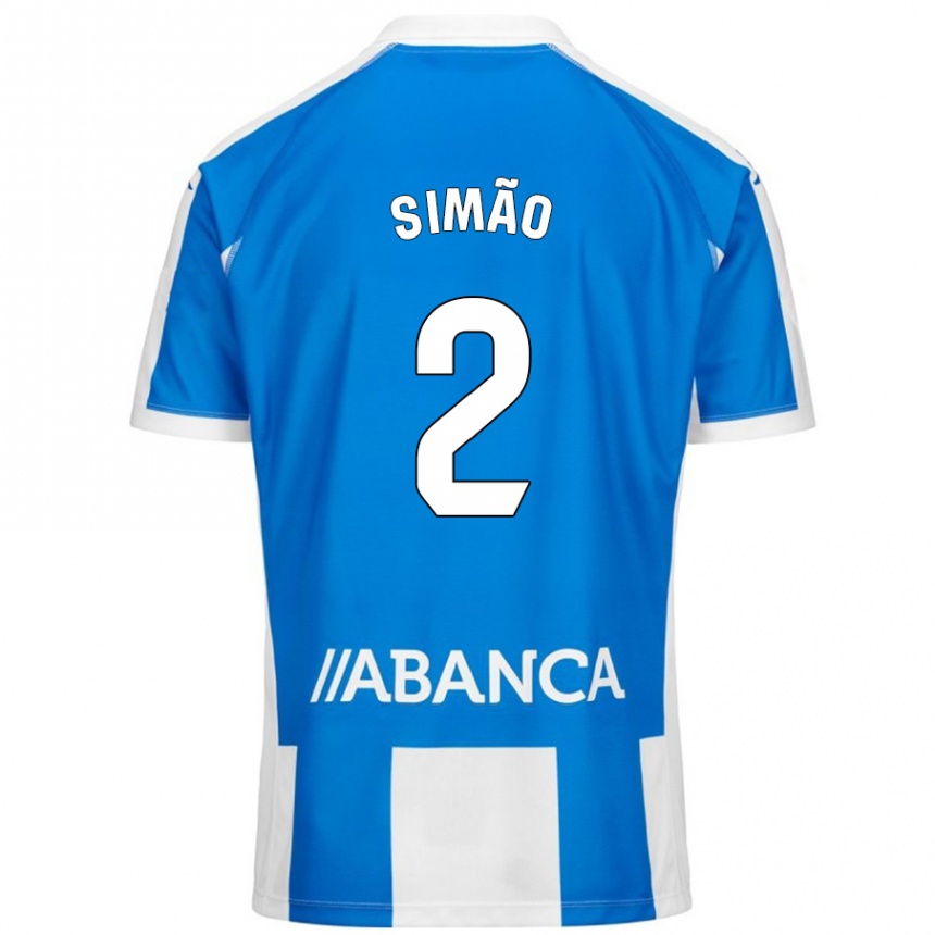 Kids Football Iano Simão #2 Blue White Home Jersey 2024/25 T-Shirt