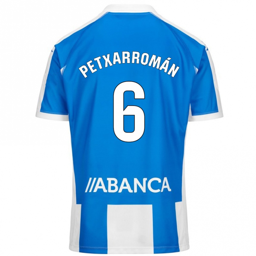 Kids Football Álex Petxa #6 Blue White Home Jersey 2024/25 T-Shirt