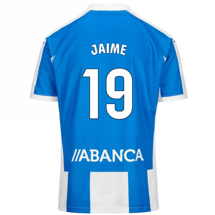 Kids Football Jaime Sánchez #19 Blue White Home Jersey 2024/25 T-Shirt