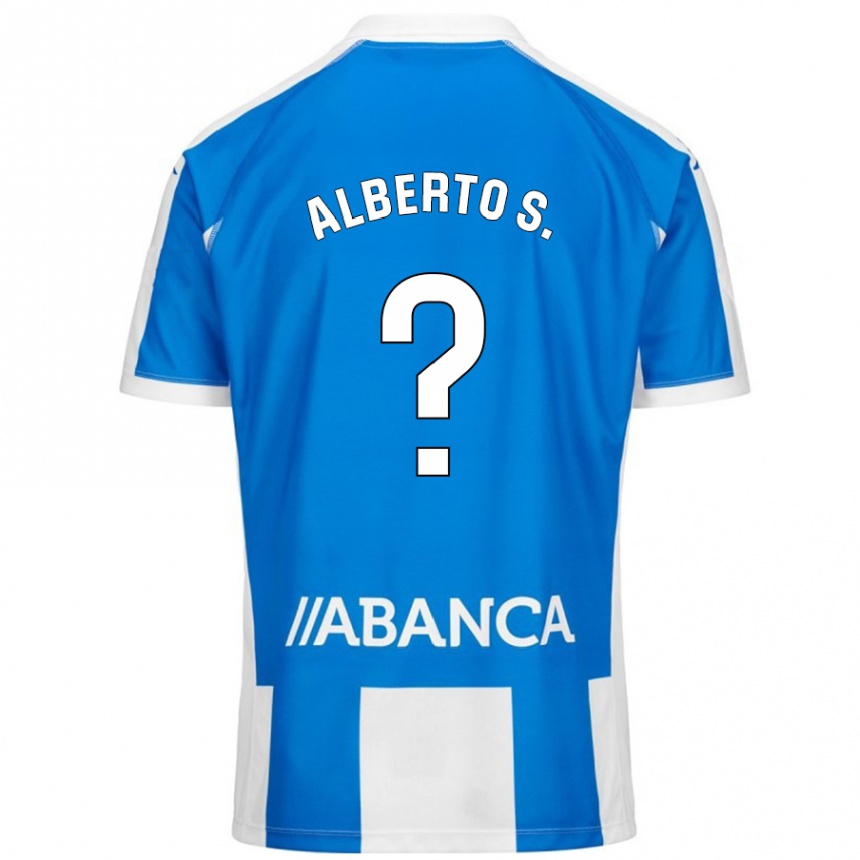 Kids Football Alberto Sánchez #0 Blue White Home Jersey 2024/25 T-Shirt