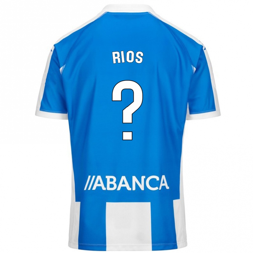 Kids Football Hugo Rios #0 Blue White Home Jersey 2024/25 T-Shirt