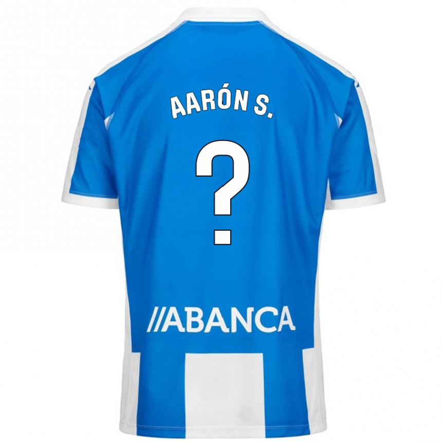 Kids Football Aarón Sánchez #0 Blue White Home Jersey 2024/25 T-Shirt